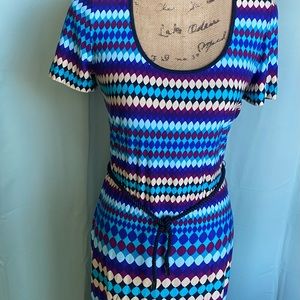 No named dress, found in a vintage thrift shop at Lauderdale-by-the-Sea, FL.